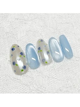 【定額B】小花柄ネイル