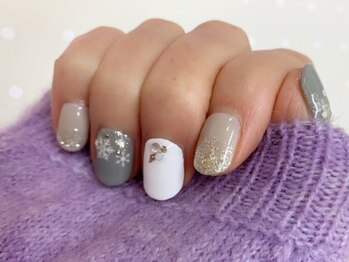 プルミエ ネイル(Premier Nail)/雪の結晶ネイル★グレー