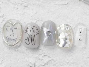 ジェミーネイル エビス(Jemiy nail ebisu)/色鉛筆うさぎホロ10480yen