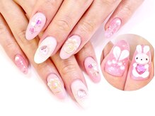 ネイルコレクション ピンク(Nail Collection Pink)/ジェル定額￥9990☆３Ｄうさぎ