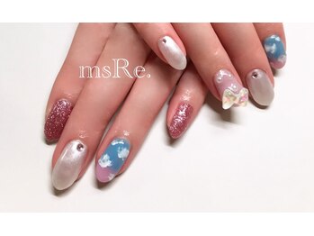 もくもく雲ネイル