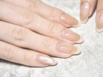 ネイルアトリエ ポボン(nail atelier POBON)/しろっぽフレンチ