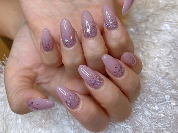 レアネイル 新宿(le'a nail)/ラメグラデーションネイル