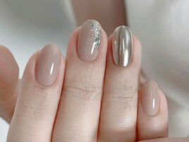 オフィスネイルに最適ベージュ