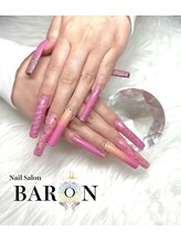 バロン 本厚木店(BARON)/オレンジピンクギャルネイル