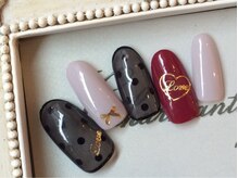 ローラント(LAURENT)/ブラックシースルー×ドット