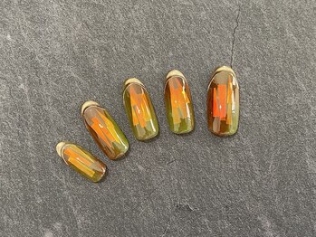 グラマーネイル(Glamor nail)/フレンチ×べっこう