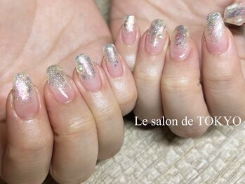 梅雨 オーロラ ニュアンスネイル