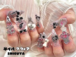 パーツゴテゴテ/リボンネイル