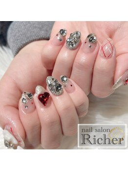 エスフィーネイルサロン リシェル(Esfy nailsalon Richer)/チェックネイル