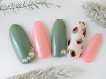 シューズネイルプロデュース/カーキデザインネイル