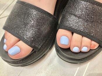 フットネイル　ワンカラー☆夏色