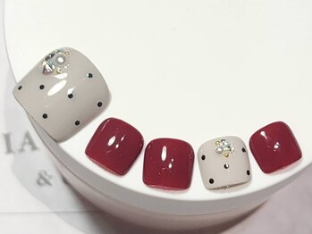 ネイルサロン アミュゼ/定額デザインフットジェル 