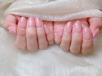 ミキネイルサロン(MiKi Nail Salon)/カラーグラデ+ストーン ¥5980