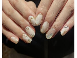 ～ゴールド和風ネイル～