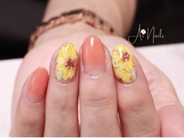 ひまわりネイル