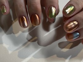 グラデーションミラーネイル