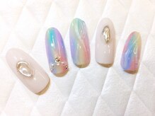 グラマーネイル(Glamor nail)/パステル×3Dアート