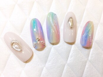グラマーネイル(Glamor nail)/パステル×3Dアート