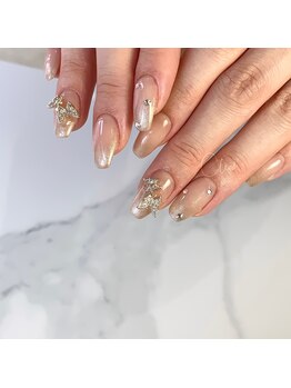 クリア(Clear)/キラキラ蝶々パーツ