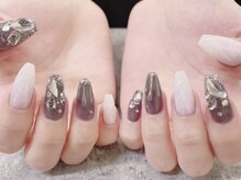 プライズアイリス アイラッシュ 池袋東口店(prize Iris eyelash)/キラキラストーングラデネイル