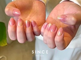 【パラジェル】桃ネイル