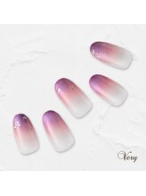 ヴェリー 六本木ヒルズ店(Very)/夜桜のグラデーションネイル
