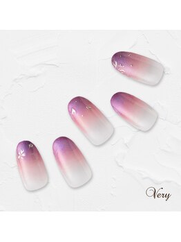 ヴェリー 六本木ヒルズ店(Very)/夜桜のグラデーションネイル