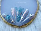 海の宝石みたいなネイル