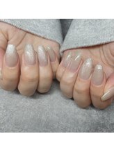 リブ(Lib)/シンプル/綺麗め/華やかネイル