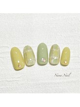 ナナネイル(Nana.Nail)/ツイード×パステルで春ネイル