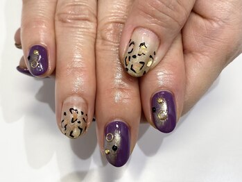 クォーターリゾートネイル(QUARTER RESORT nail)/レオパードネイル☆