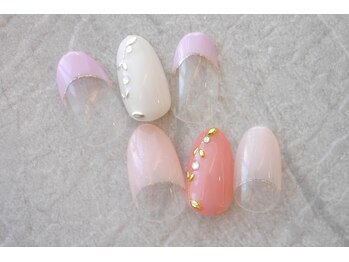 ネイルサロン ブリオン(Nail Salon Bullion)/大人リーフ柄ネイル