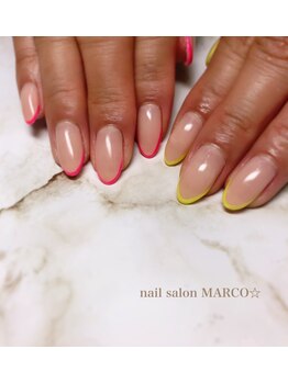 ネイルサロン マルコ(nail salon MARCO)/ネオン細フレンチ