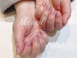 ピンクガーリーネイル