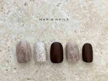 マリーネイルズ 表参道店(MARIE NAILS)/￥6,600 シンプルベージュ 0222a