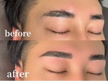エムズアイブロウ 難波店(M’sアイブロウ)/メンズHBL☆before→After #眉毛