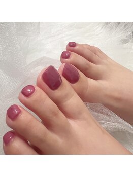 青みピンクカラーフット