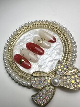 ブリリアント/バレンタインネイル