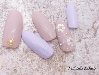 アンベリール 横浜店(Embellir)/(1441)ホロ花ネイル