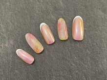 グラマーネイル(Glamor nail)/フレンチ×パール