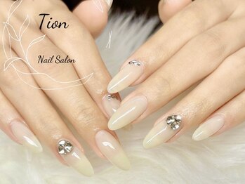 オンブレフレンチ・冬ネイル