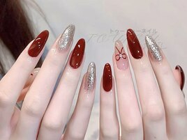 リボンxキラキラネイル