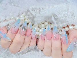 夏水色ネイル