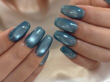 マラマネイル(Malama Nail)/ブルー×マグネット×微粒子