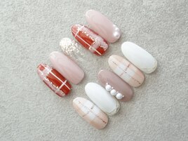 【チェックネイル】