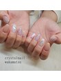 クリスタルネイル イオン若松店 シンプルネイルにニュアンスでアクセント!