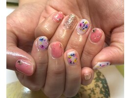 ～ガーリーフラワーネイル～