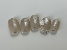 ネイルメゾン 天神店(NAIL MAISON)/パールビジューバララメ¥9000