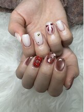 フラワーズネイル(flowers nail)/うるんガーリーリボン